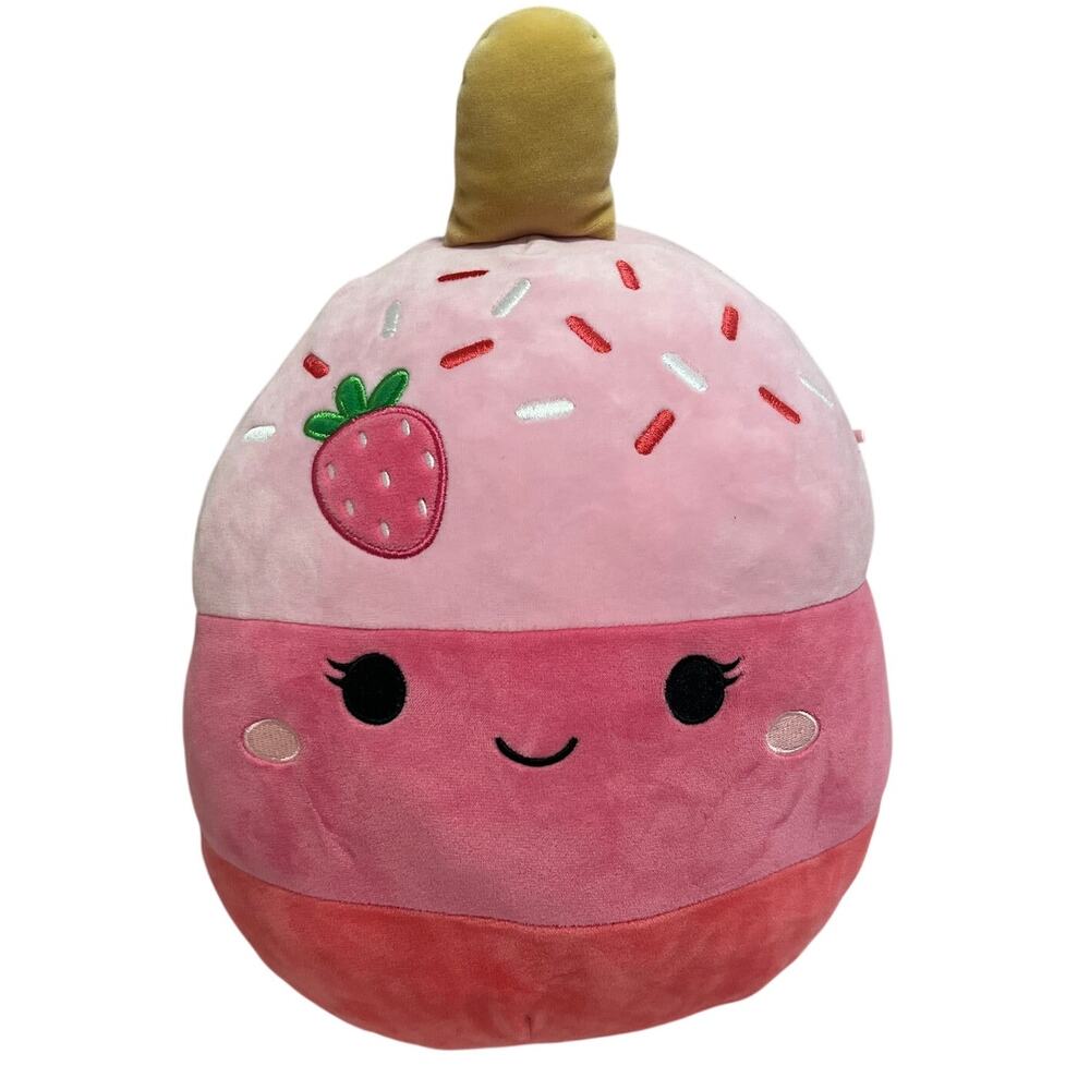 Squishmallow 11" Pama Strawberry Cake Pop FIRST TO MARKET Sweet Plush